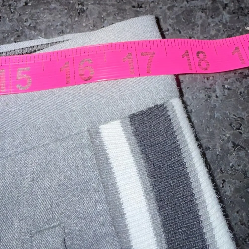 UEC BANANA REPUBLIC AVERY TAILORED ANKLE TAPERED TRACK STRIPE GREY PANTS SZ 12